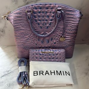 NWT Brahmin Large Duxbury Satchel & Wallet Set